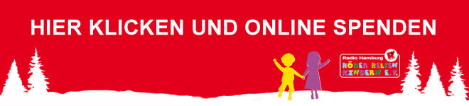 Spendenbanner - Radio Hamburg Hörer helfen Kindern e.V.