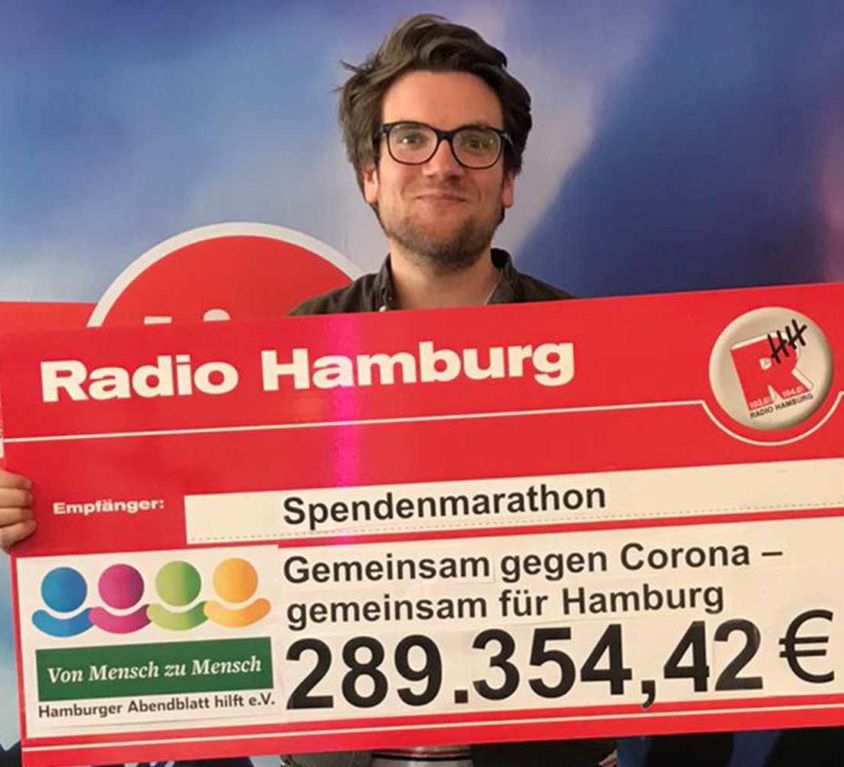 Introbild Finale des Radio Hamburg Corona Spendenmarathon