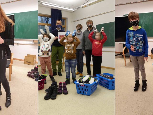Introbild Warme Schuhe für die Schüler der Hachede Schule finanziert durch Hörer helfen Kindern