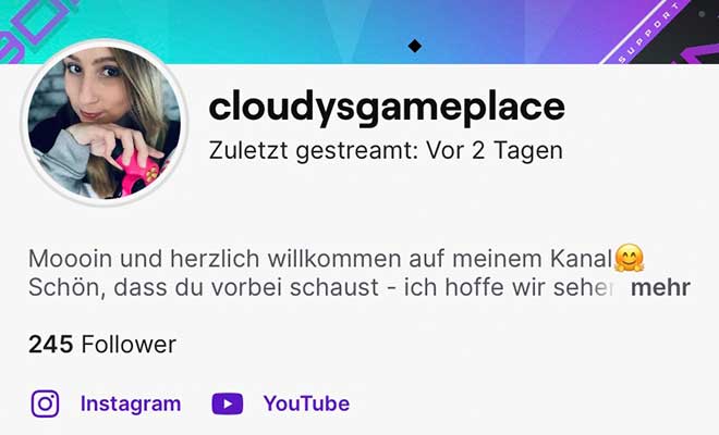 Twitch-Stream von Cloudysgameplace für Hörer helfen Kindern