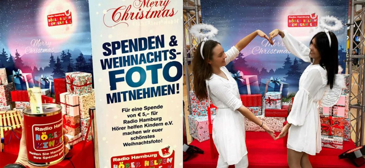Introbild Weihnachtsengel für Hörer helfen Kindern unterwegs in Hamburg