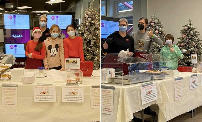 Waffelverkauf des Matthias-Claudius-Gymnasiums im QUARREE Wandsbek