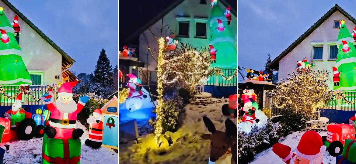 Introbild Buntes Weihnachtshaus in Neugraben für Hörer helfen Kindern
