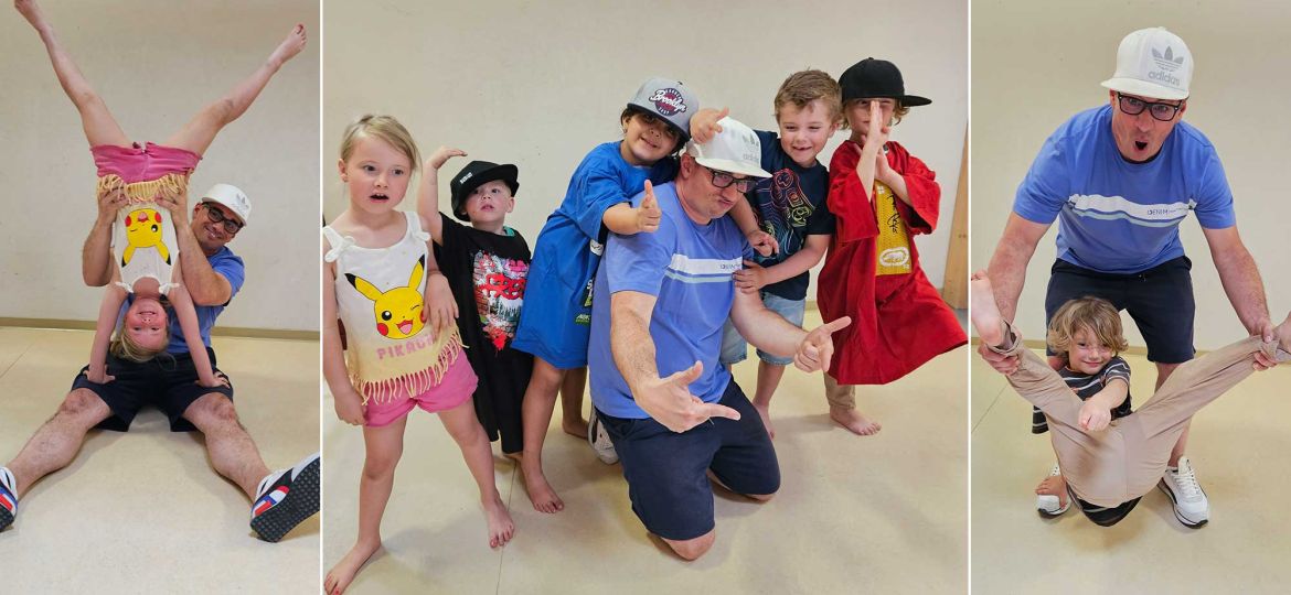 Introbild Breakdanceprojekt der Sternenbande in der Kita Sternschnuppe finanziert von Hörer helfen Kindern