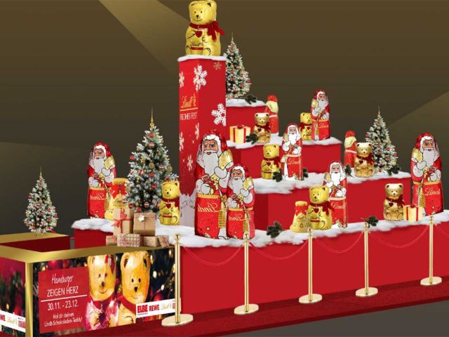 Introbild Weihnachten im ELBE Einkaufszentrum für Hörer helfen Kindern