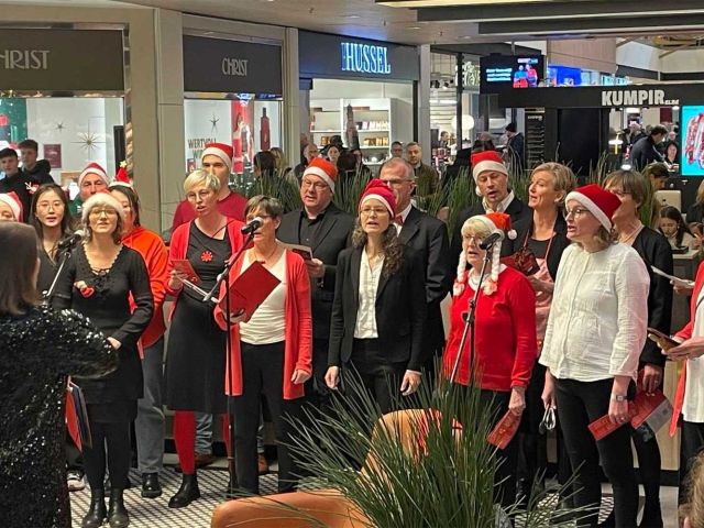 Introbild Charitysingen im ELBE Einkaufszentrum für Hörer helfen Kindern