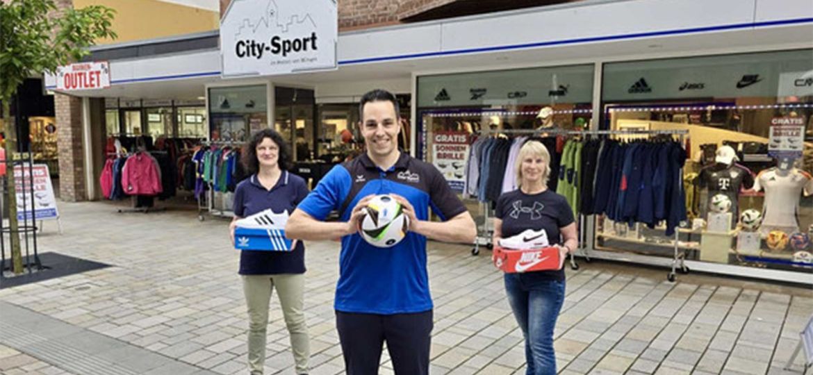 Introbild CITY-SPORT mit Spendenaktion für Hörer helfen Kindern