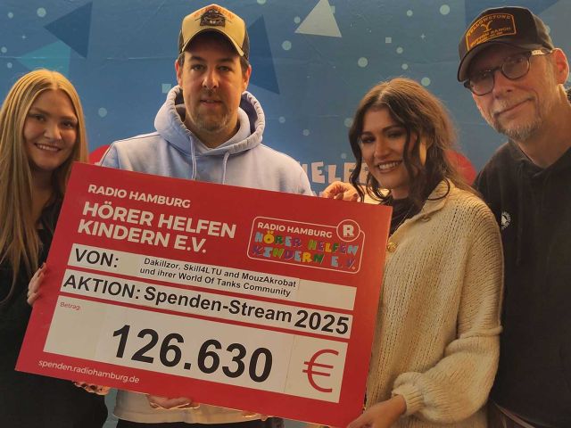 Introbild Danke für World of Tanks Spendenstream 2025 für Hörer helfen Kindern
