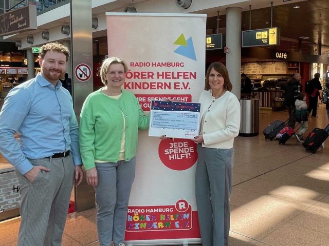 Introbild Danke an Hamburg Airport für Spendenaktion für Hörer helfen Kindern