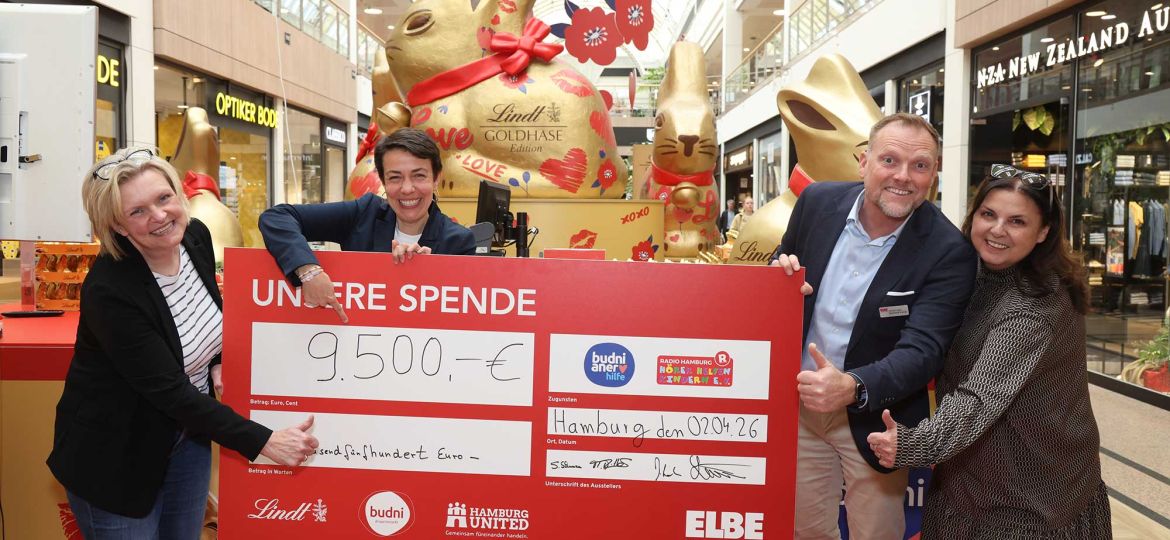 Introbild Ostercharity im ELBE Einkaufszentrum für Hörer helfen Kindern