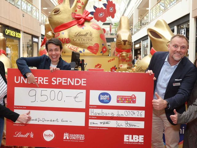 Introbild Ostercharity im ELBE Einkaufszentrum für Hörer helfen Kindern