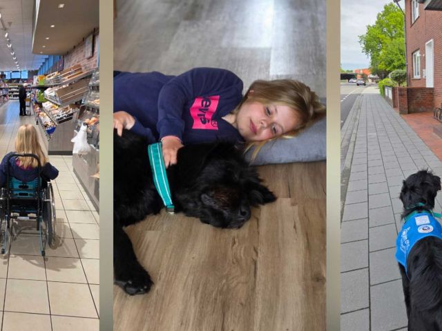 Introbild Lenia bekommt Assistenzhund Ninja von Hörer helfen Kindern
